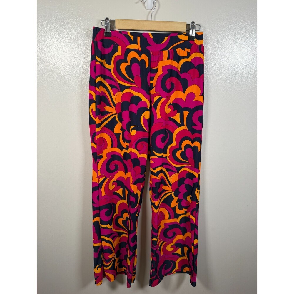 Jude Connally Trixie Wide Leg Pants Size Small Blue Pink Travel Vacation Resort